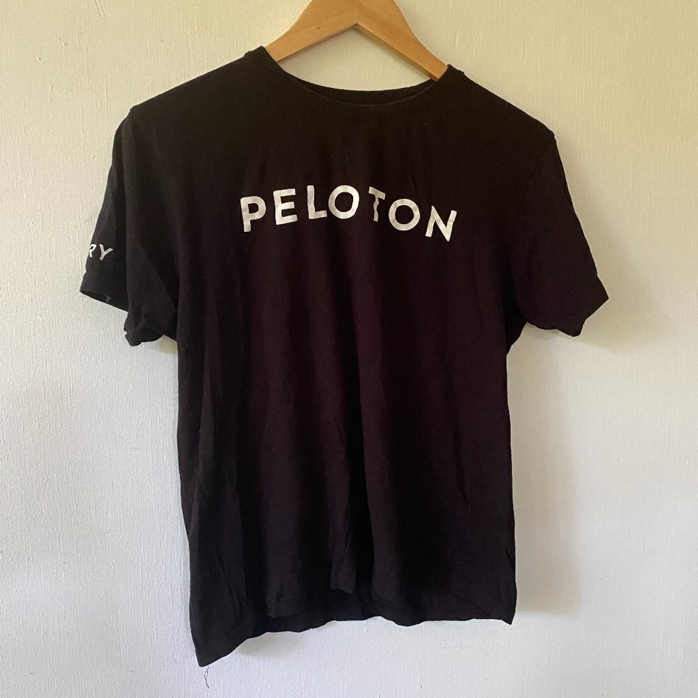 Peloton Cycling T-shirt Womens Small Black Activewear Tee Century 100 Activewear